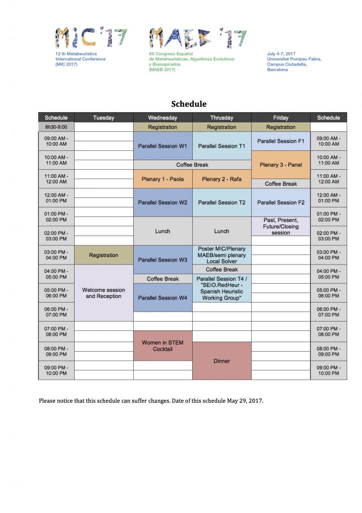Schedule & Program – MIC2017